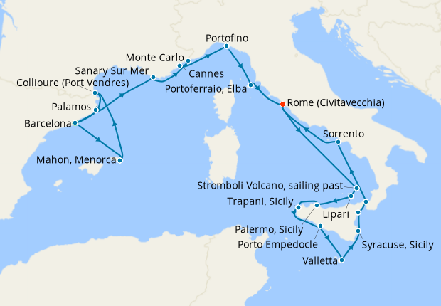 Cruise Itinerary Map