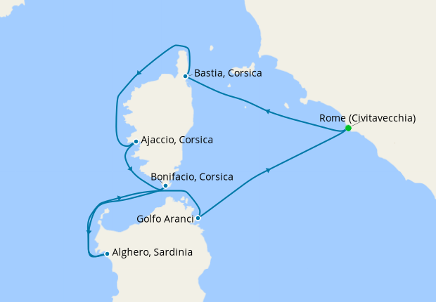 Cruise Itinerary Map