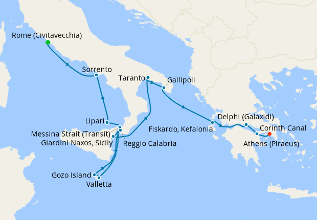 Cruise Itinerary Map