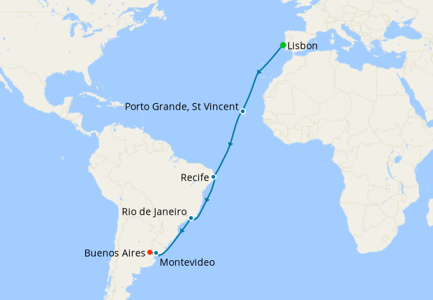 Cruise Itinerary Map