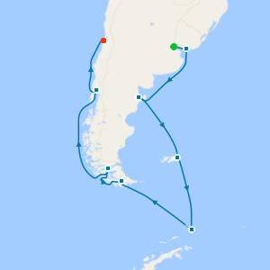 South America & Antarctica from Buenos Aires