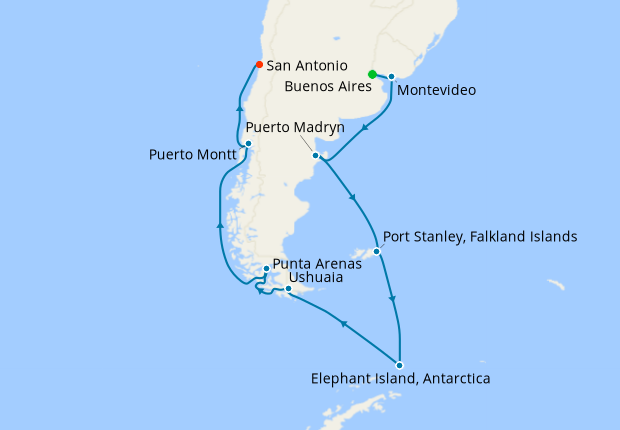 Cruise Itinerary Map