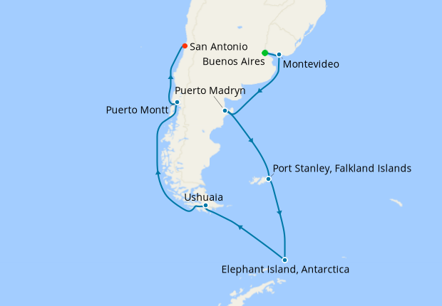 Cruise Itinerary Map