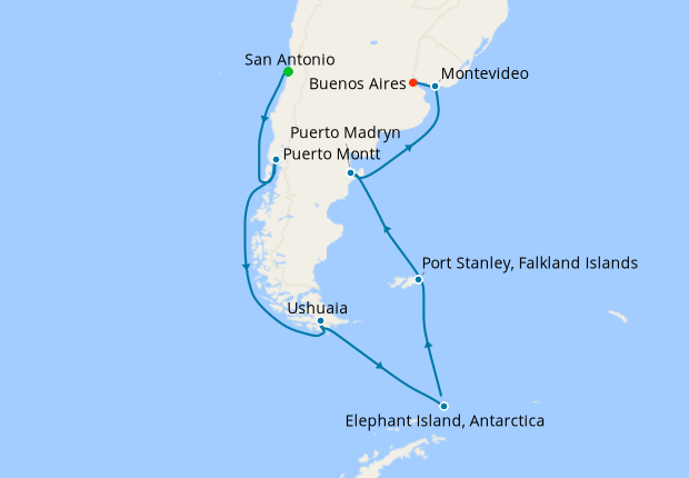 Cruise Itinerary Map