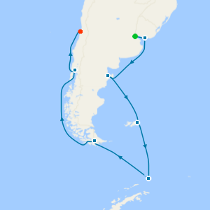 South America & Antarctica from Buenos Aires