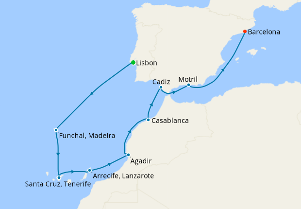 Cruise Itinerary Map
