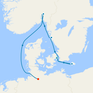 A Journey of Nordic Cities & Coastal Calm from Copenhagen with Stay