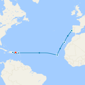 Transatlantic with Lisbon and San Juan Stays