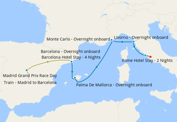 Cruise Itinerary Map