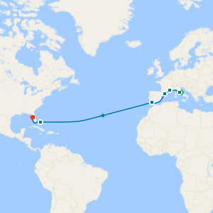 Transatlantic from Rome to Tampa with Stay