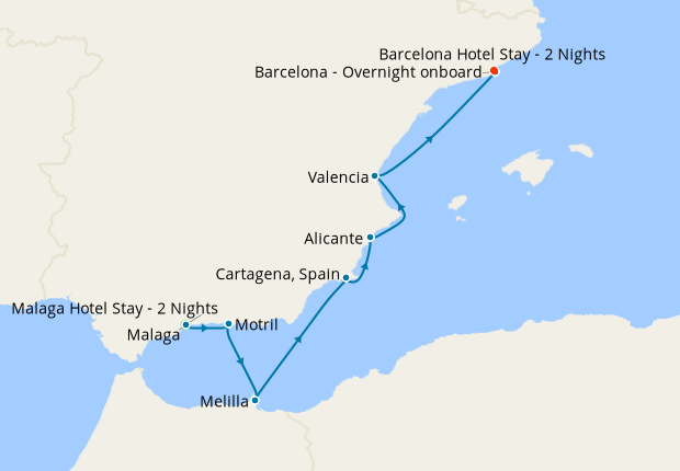Cruise Itinerary Map