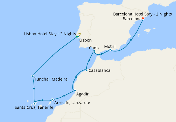Cruise Itinerary Map