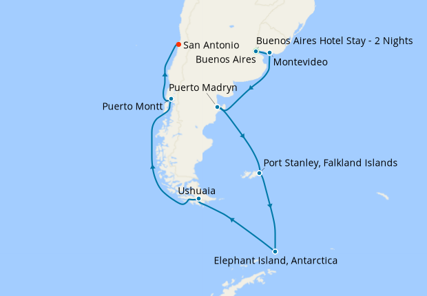 Cruise Itinerary Map