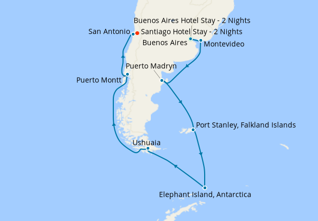 Cruise Itinerary Map