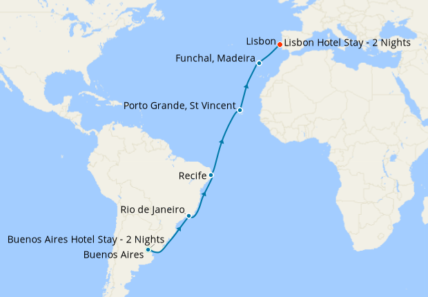 Cruise Itinerary Map