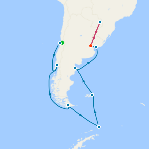 South America & Antarctica from Santiago to Buenos Aires & Iguazu Falls with Stays