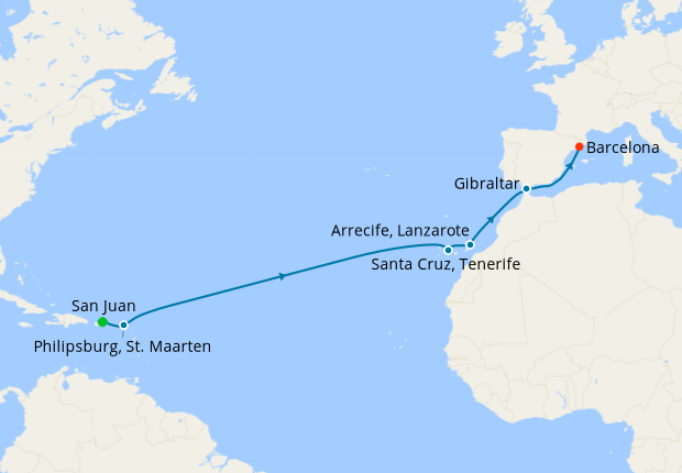Cruise Itinerary Map