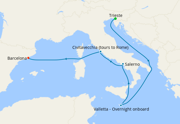 Cruise Itinerary Map