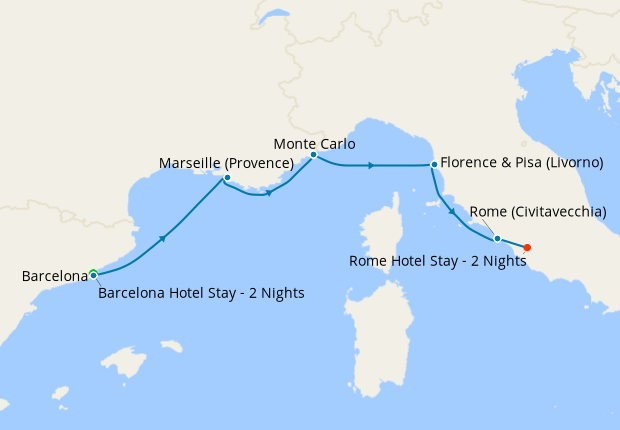 Cruise Itinerary Map