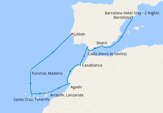 Cruise Itinerary Map
