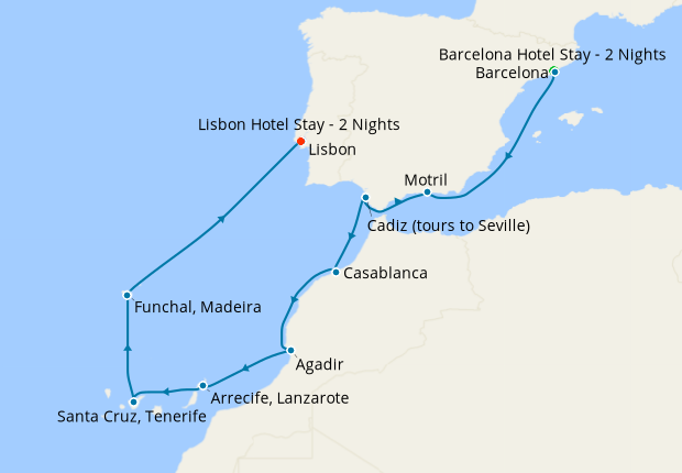 Cruise Itinerary Map