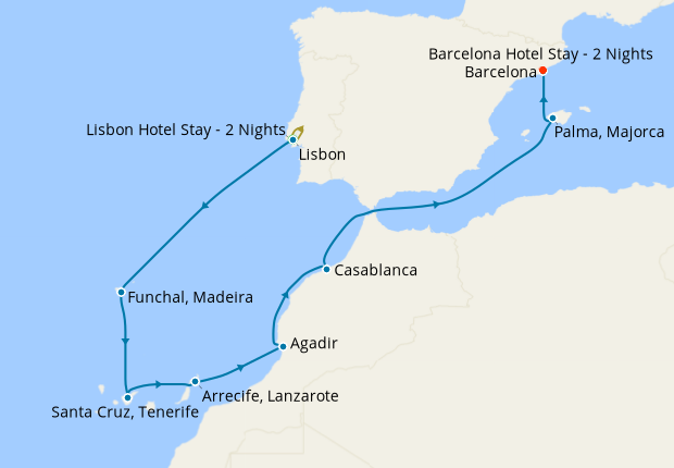 Cruise Itinerary Map