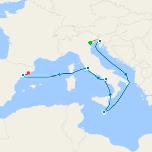 Italy, Malta & Spain with Venice and Barcelona Stays