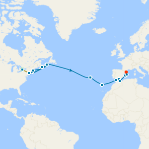 Niagara Falls, Canada & New England and Transatlantic to Barcelona from New York with Stays