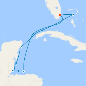 Caribbean Round-Trip from Miami with 1nt Stay