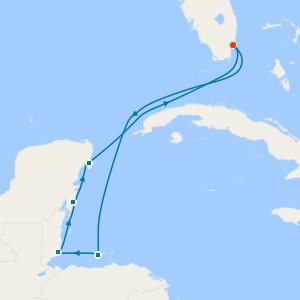 Western Caribbean from Miami with 1nt Stay