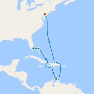 Bahamas, Aruba & Dominican Republic from Miami with 1nt Stay