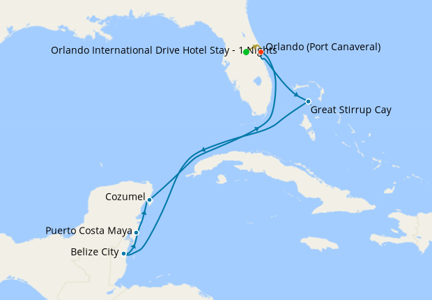 Cruise Itinerary Map