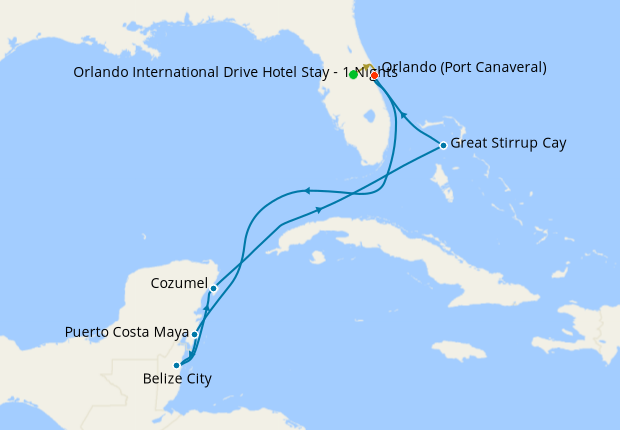 Cruise Itinerary Map