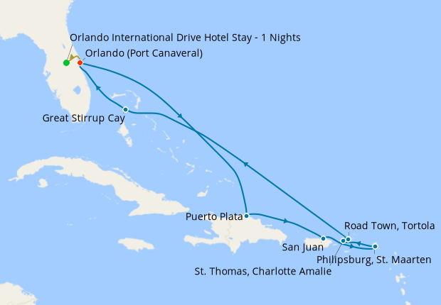 Cruise Itinerary Map