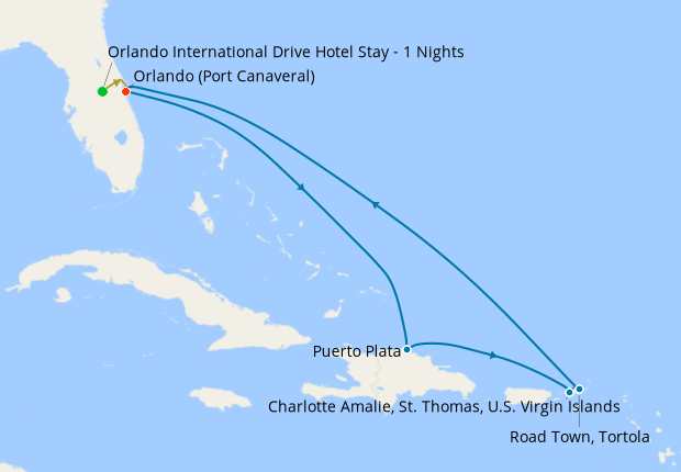 Cruise Itinerary Map