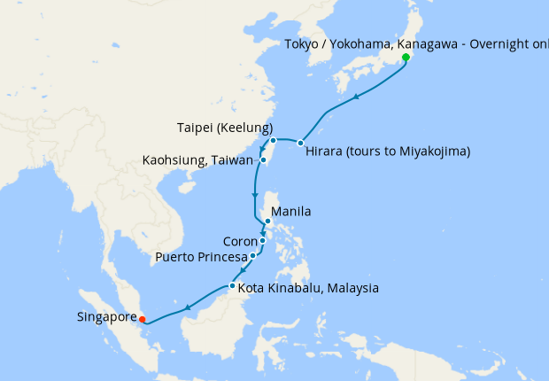 Cruise Itinerary Map