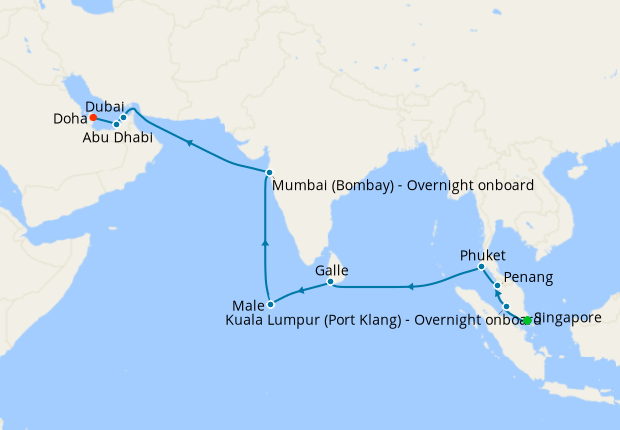 Cruise Itinerary Map