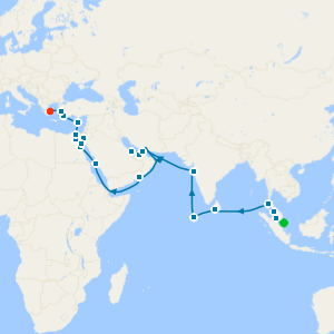 Grand Asia to Antiquity Passage from Singapore to Athens