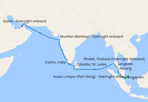 Cruise Itinerary Map
