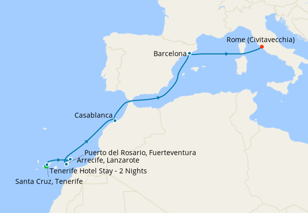 Cruise Itinerary Map