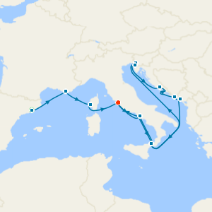 Italy, France, Croatia & the Adriatic from Barcelona with Stay