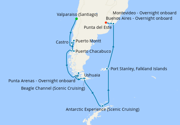 Cruise Itinerary Map