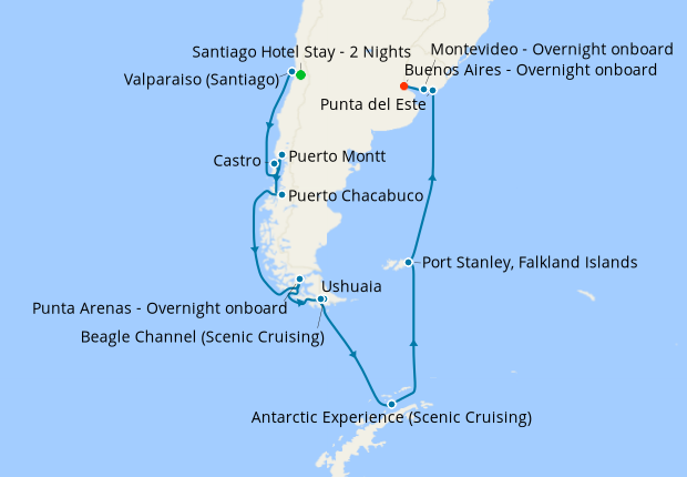 Cruise Itinerary Map