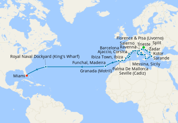 Cruise Itinerary Map