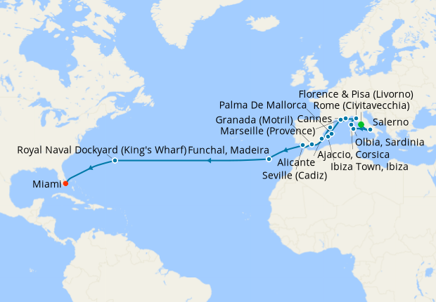 Cruise Itinerary Map
