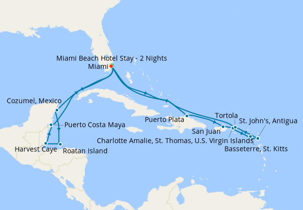 Cruise Itinerary Map