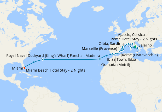 Cruise Itinerary Map