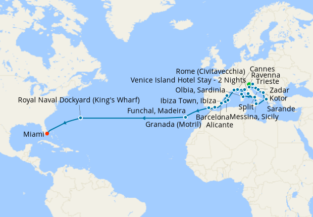 Cruise Itinerary Map