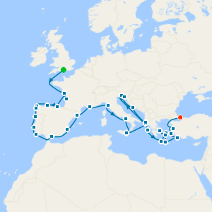 Grand Crowning Ancient Cultures from Southampton to Istanbul with Stay