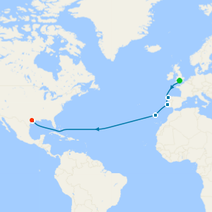 Transatlantic from Southampton to Galveston with Houston Stay & CityPASS